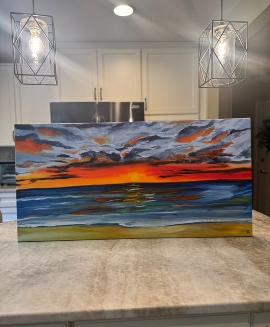 Sun Kissed Horizon 20 x 40 Canvas Wrapped Print